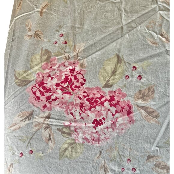 Simply Shabby Chic Queen Floral Cotton Duvet Cover Pink & Green On Light Blue - Picture 6 of 16